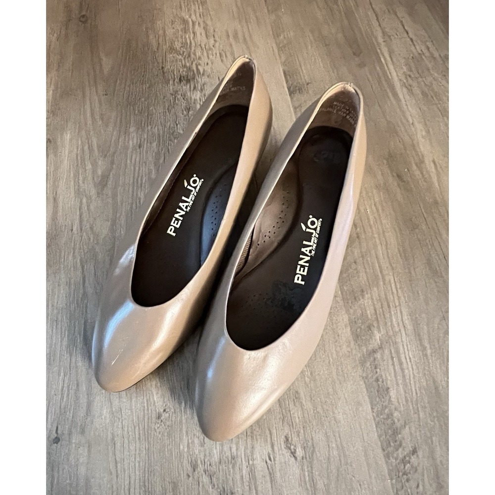 Penaljo Pumps Low Heel Brown Leather‎ Comfort Women's 5.5